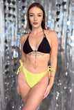 Light Green Lily Tie-Side Bikini Bottoms - XO & Ginger