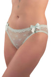 Mint Green Lace Brief with Satin Bows - XO & Ginger