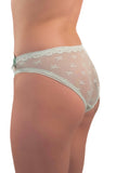 Mint Green Lace Brief with Satin Bows - XO & Ginger