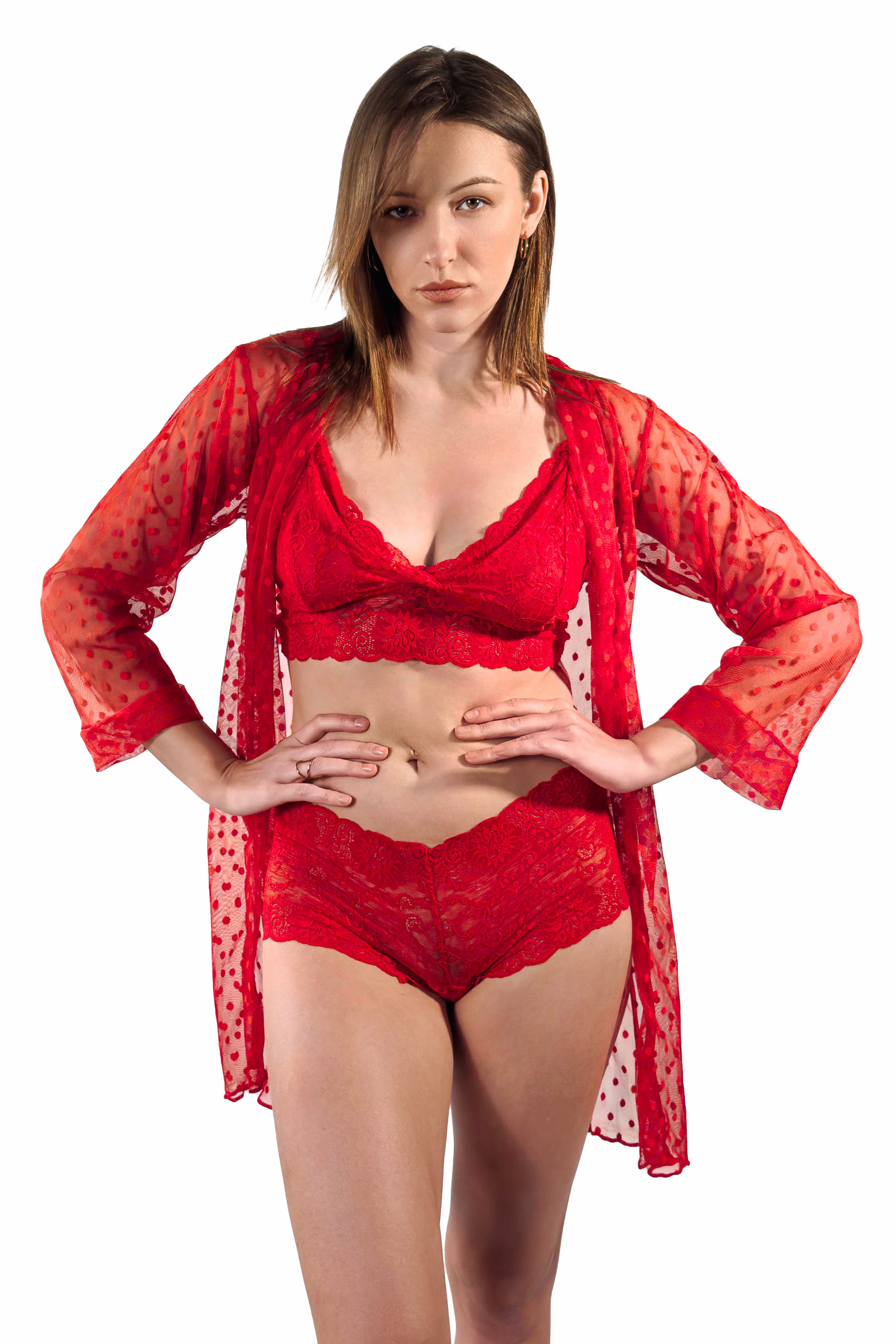 Scarlet Temptress Lace Lingerie Set - XO & Ginger