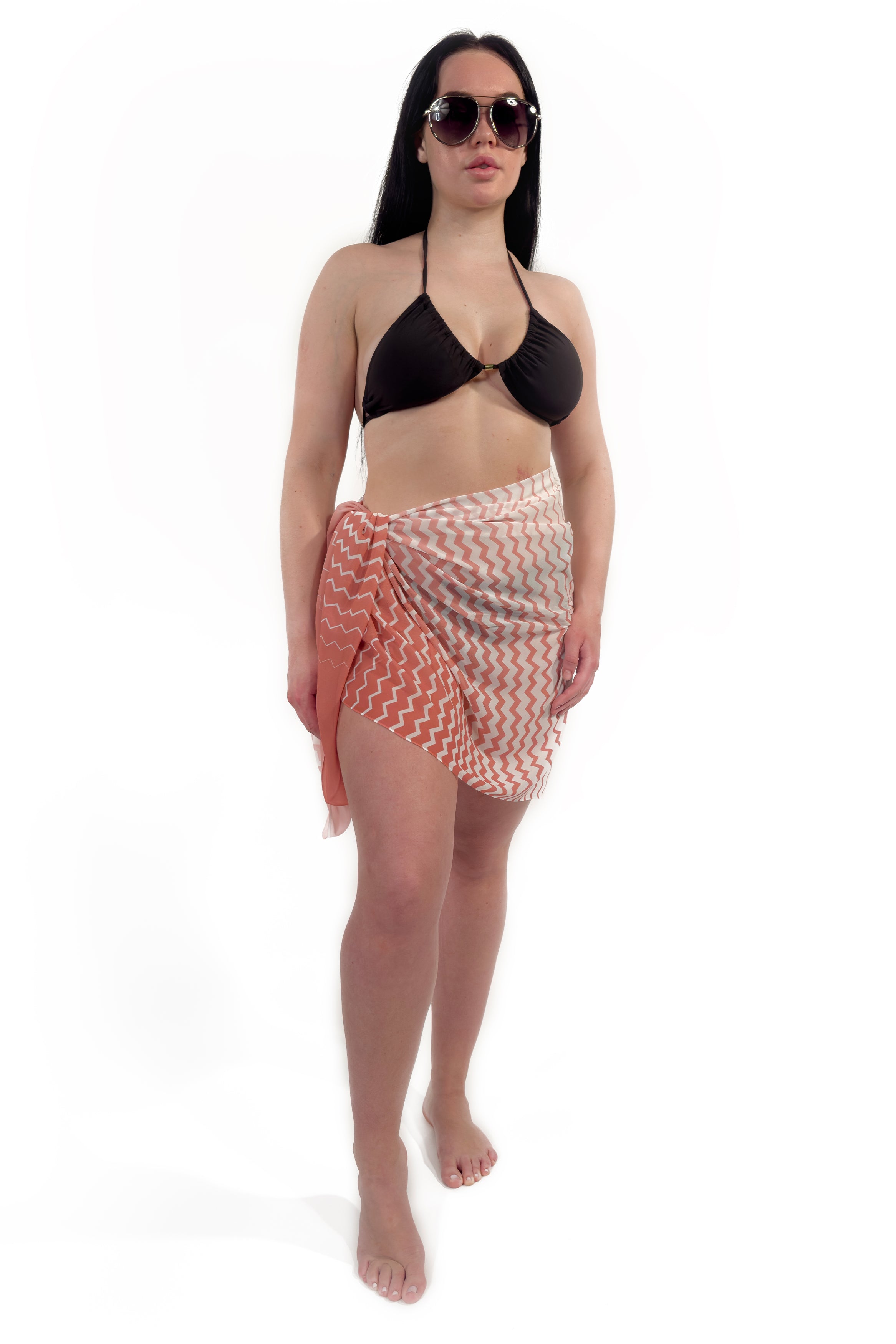 Coral Hues Zigzag Beach Coverup - XO & Ginger