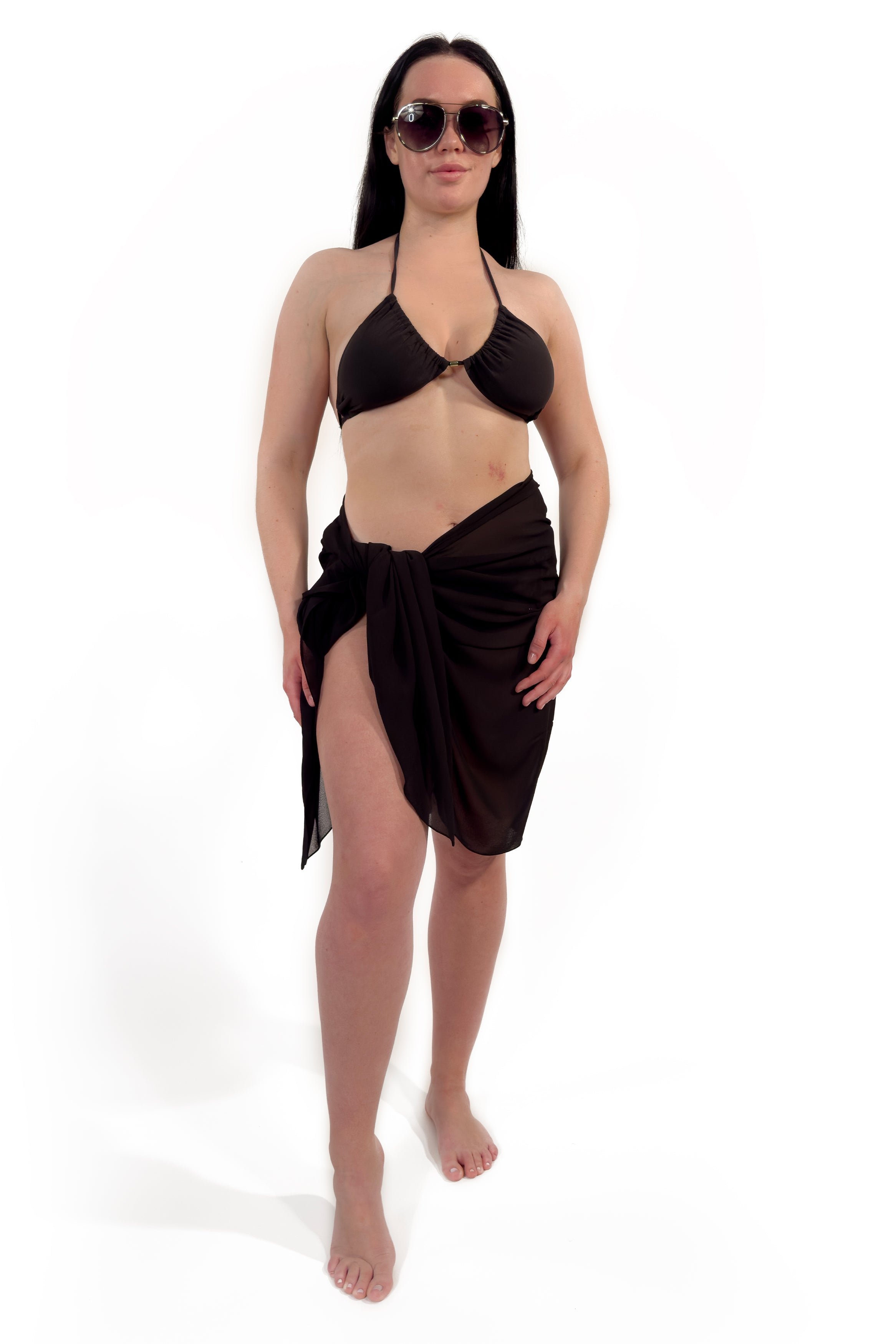 Sleek Noir Beach Wrap - XO & Ginger