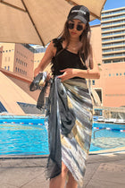 Misty Shores Abstract Beach Coverup